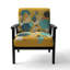 Fauteuil d'appoint rembourré Geometric Hexagons-1911020432