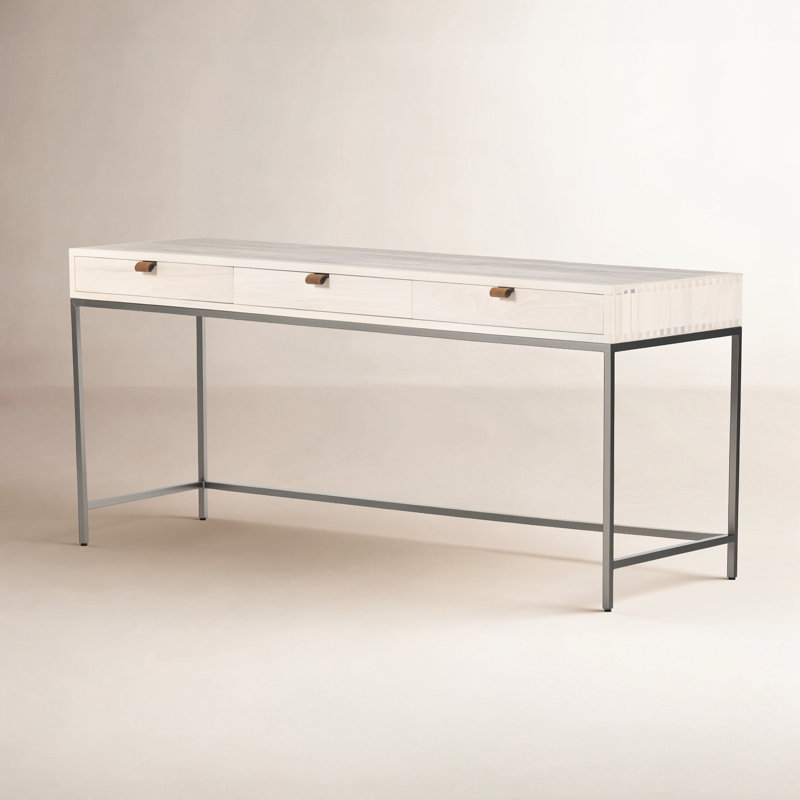 Trey Solid Wood Writing Desk, Dove Poplar