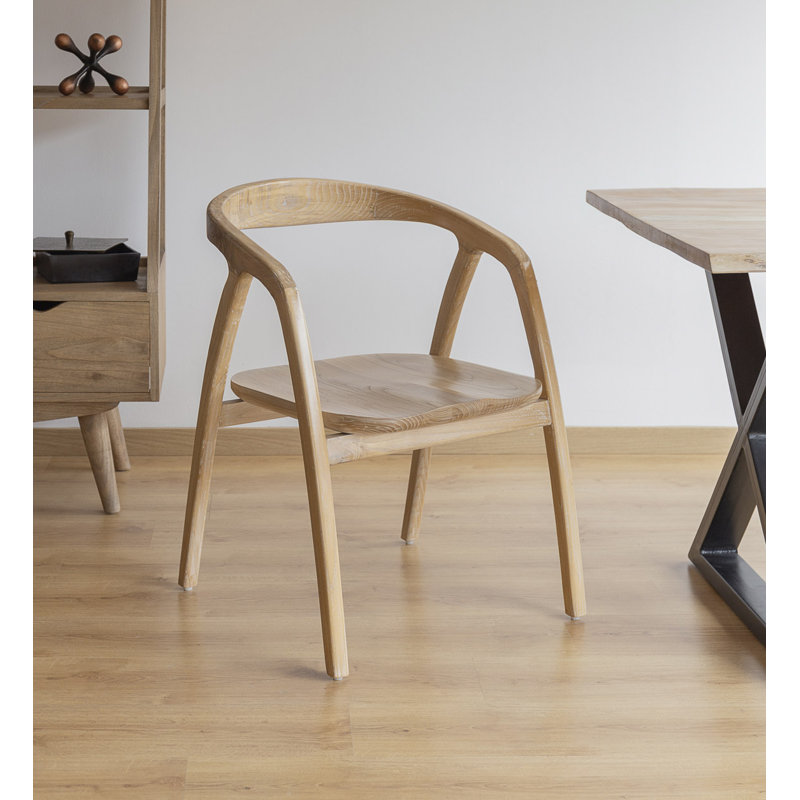 Alya 44cm H Solid Wood Ladder Back Side Chair
