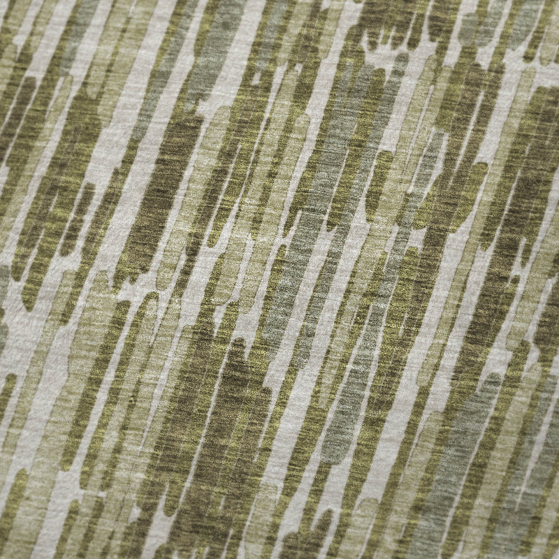 Jeté Sherpa ASB739, Rayures olive