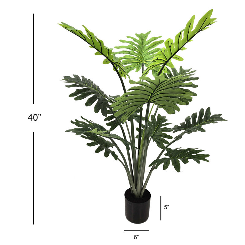 Philodendron artificiel en pot 6 po