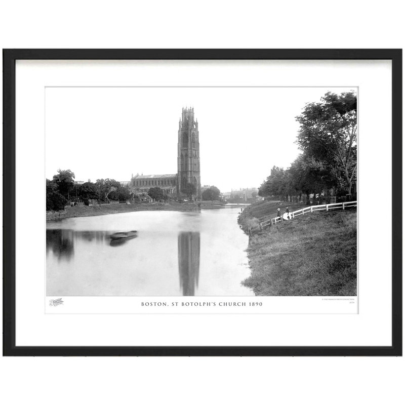 Boston, St Botolph's Church 1890 - Single Picture Frame Print, 31.5cm H x 38.8cm W x 2.3cm D
