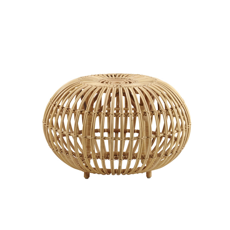 Grand repose-pieds en rotin Franco Albini, Naturel