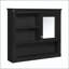 Pharmacie murale 32 x 28 avec 4 tablettes réglables - Noir-129599158