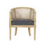 Cette chaise d'appoint exquise de style champêtre français est fabriquée en bois d'hévéa, alliant élégance, confort et fonctionnalité pour chaque maison.-1196362787
