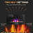 Herakleitos Black Electric Fireplace with 5118 BTU-983194968