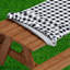 Nappe vinyle pique-nique ajustée rectangulaire 48 x 24 noir-973708702-973708705