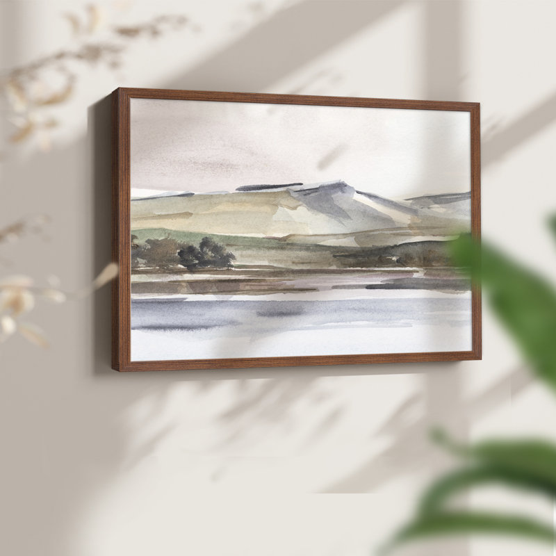 «Autumn Mountain Valley I», reproduction encadrée, H 22 po x l 28 po, Noyer
