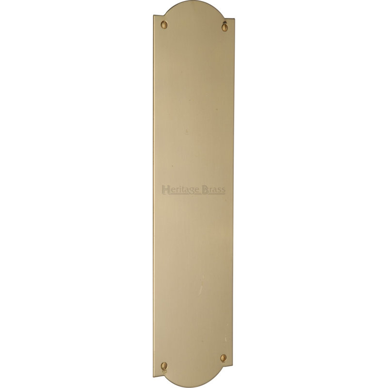 Heritage Brass Shaped Heritage Fingerplate, Polished Brass