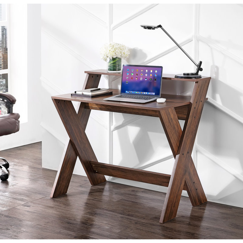 Ryiah Computer Desk with Storage Shelf