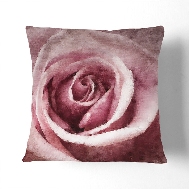 Pretty Rose Flower Cushion with Filling, 55cm H x 55cm W x 20cm D