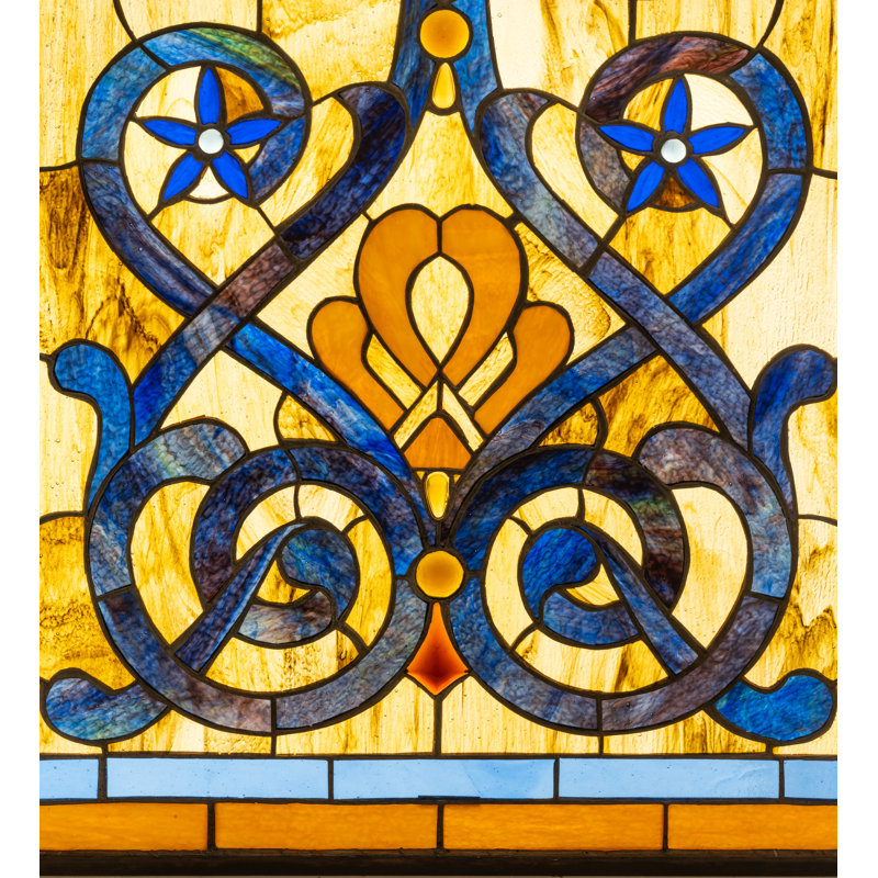 Victorian Mandolin Stained Glass Window