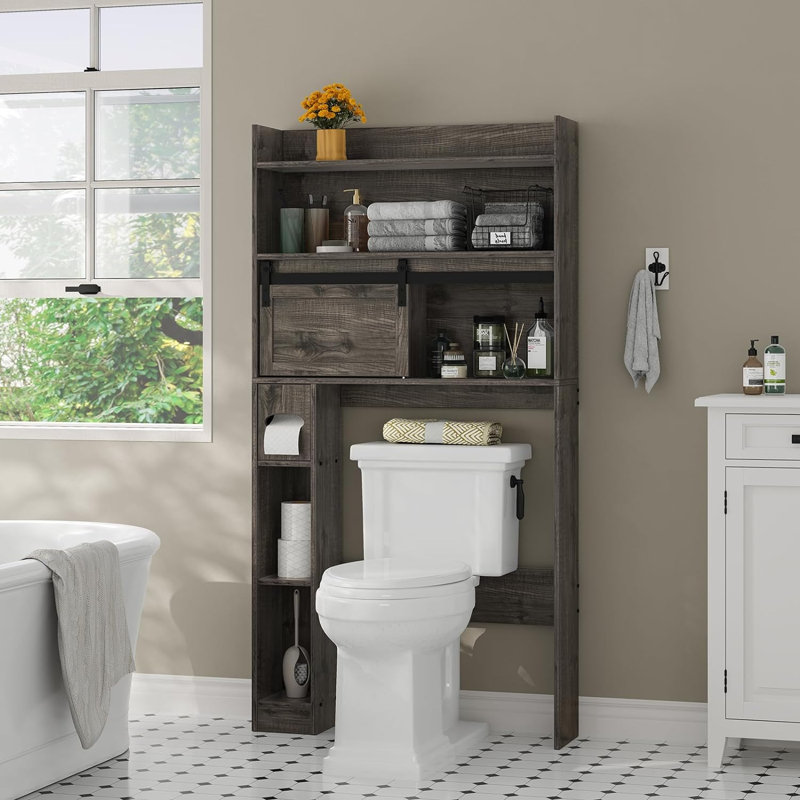 Armoire de rangement au-dessus de la toilette