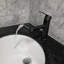 Robinet de lavabo de salle de bain, robinet de lavabo monotrou moderne à poignée simple