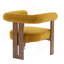 Chaise d'appoint moderne rembourrée avec accoudoirs ronds-618503552