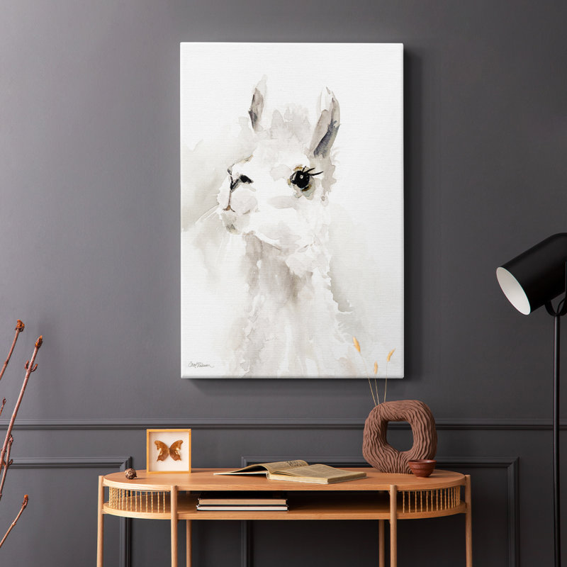 Sweet Llama II -Gallery Wrapped Cavas, H 12 po x l 8 po