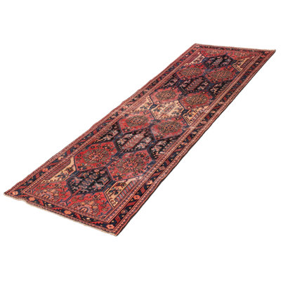 One-of-a-Kind 3'5" X 9'10" 2000s Runner Wool Area Rug in