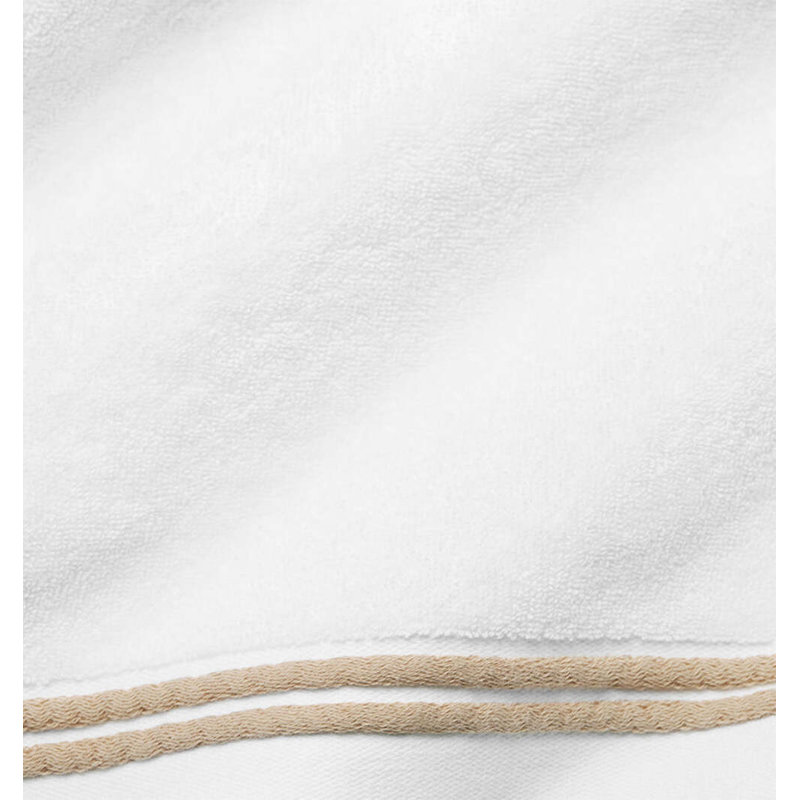 Aura Bath Towel, White/Sand