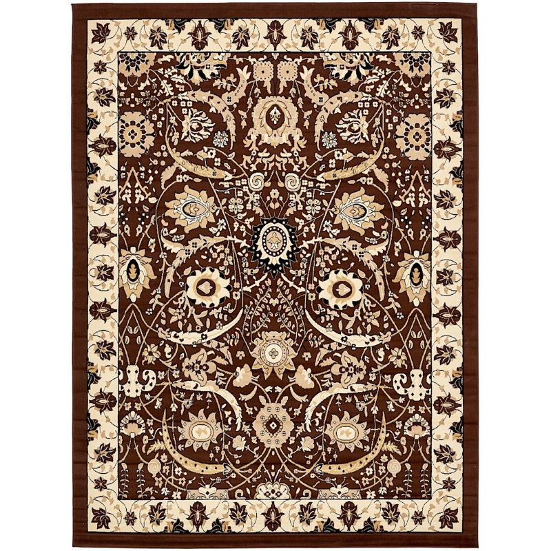 Kashan Floral Indoor Rug, Rectangle 4' x 6'