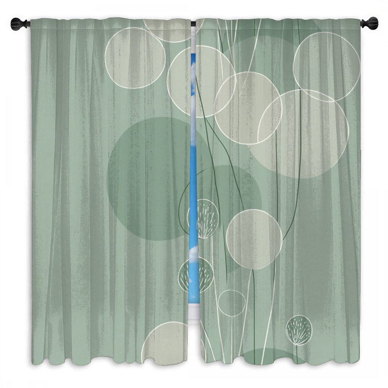 Rideaux obscurcissant et obscurcissant à motif de cercles - 2 panneaux, 40 po x 50 po - 2 panneaux