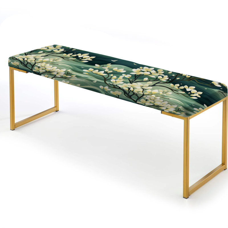 Mangrove Serenity Tropical - banc rembourré doré