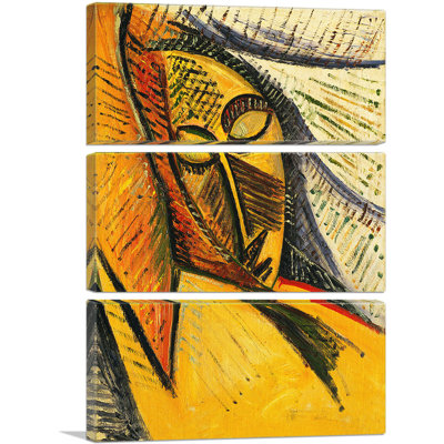 " Head Of A Sleeping Woman, Study For Nude With Drapery 1907 " by Pablo Picasso 3 - Pieces Painting Print