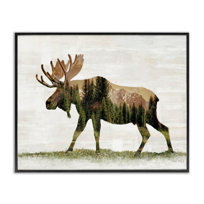 Forest Pattern Moose Giclee Art by Amber Sterling