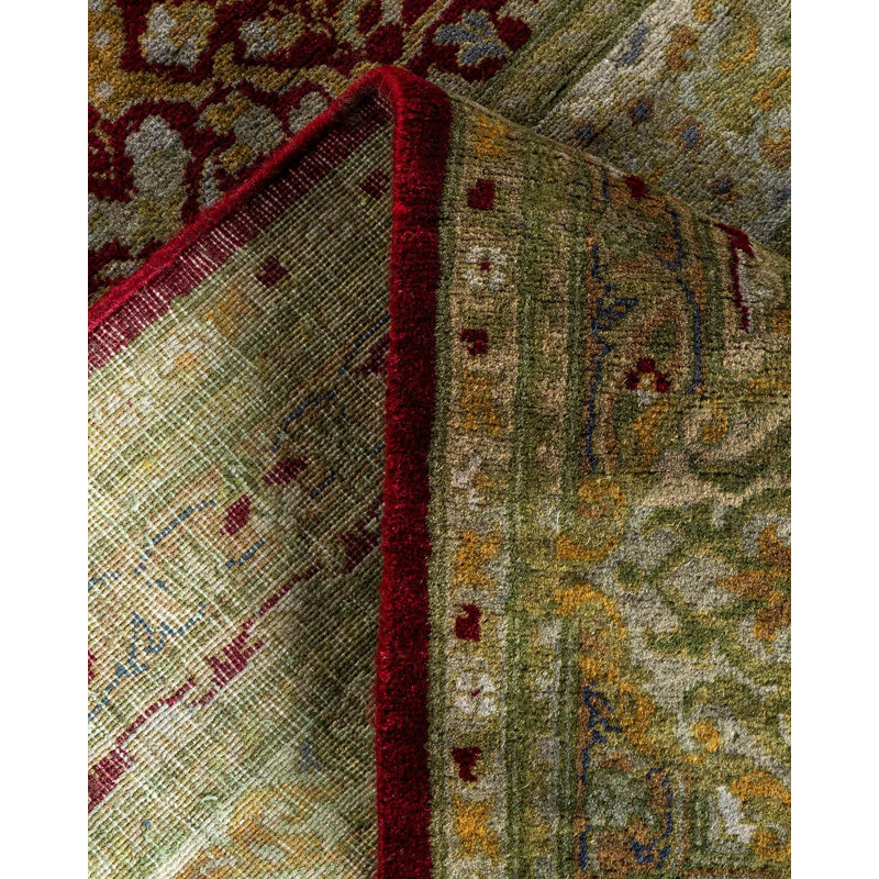 Fine Vibrance One-of-a-Kind 3'2" X 12'3" Hand Knotted Area Rug