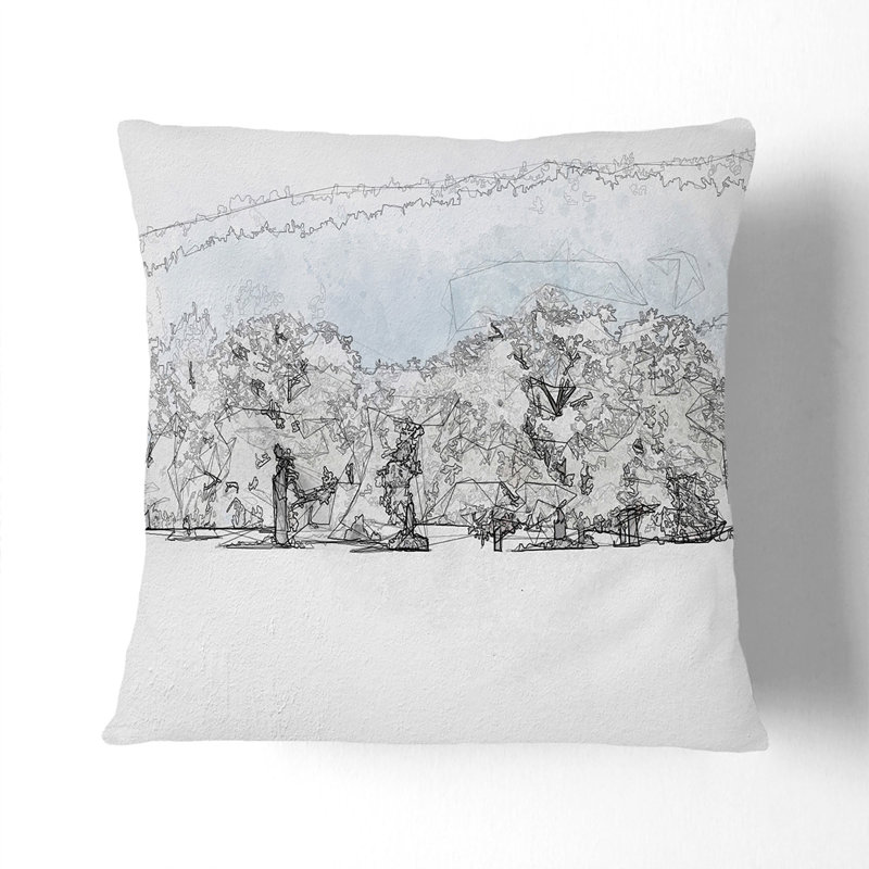 Square Cushion, 40cm H x 40cm W x 15cm D, White
