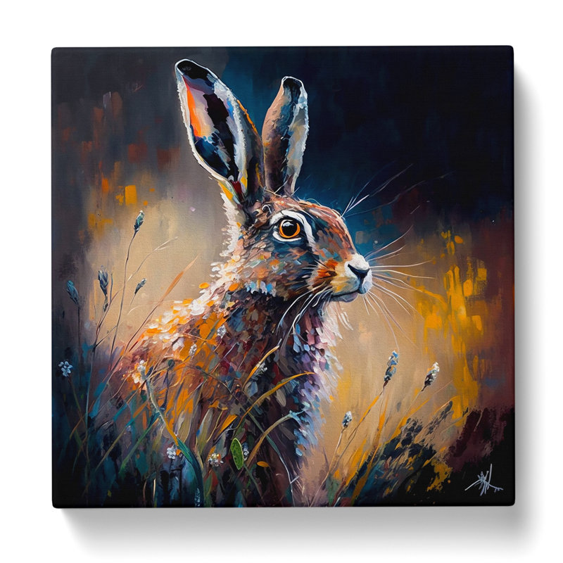 Hare Palette Knife - Wrapped Canvas