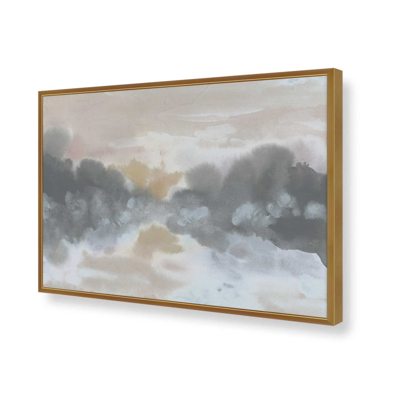 «Moody Horizon Mist II» par June Erica Vess, reproduction d'art, H 30 po x l 40 po, Doré