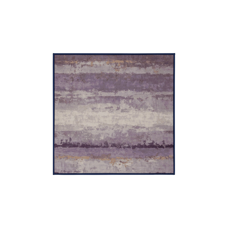 Machine Washable Purple Area Rug, Square 3'