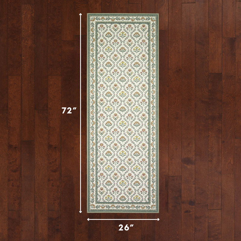 Laura Ashley Barrington Imagine Printed Chenille Rugs, Beige Multi, Runner 2'2" x 6'