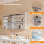Pharmacie de salle de bain éclairée avec miroir intelligent, l 42 po x H 30 po, à intensité variable, affichage de l'heure et de la température, anti-buée, prise et USB intégrées, tablette réglable