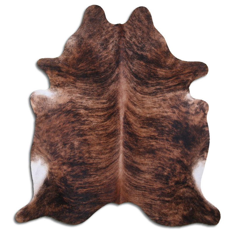 Tapis en cuir de vache moyen personnalisé, Nouveauté 6 pi 2 po x 7 pi 4 po