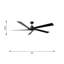 Visual Comfort Fan Aspen Coastal Outdoor 70 Ceiling Fan with Threaded Downrod, Matte White ABS blades and Wall Mount Control-1326370936-1326370939
