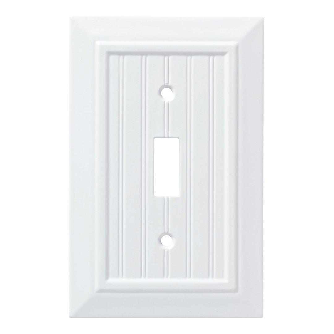 Classic Beadboard 1-Gang Toggle Light Switch Wall Plate (Set of 3) Franklin Brass
