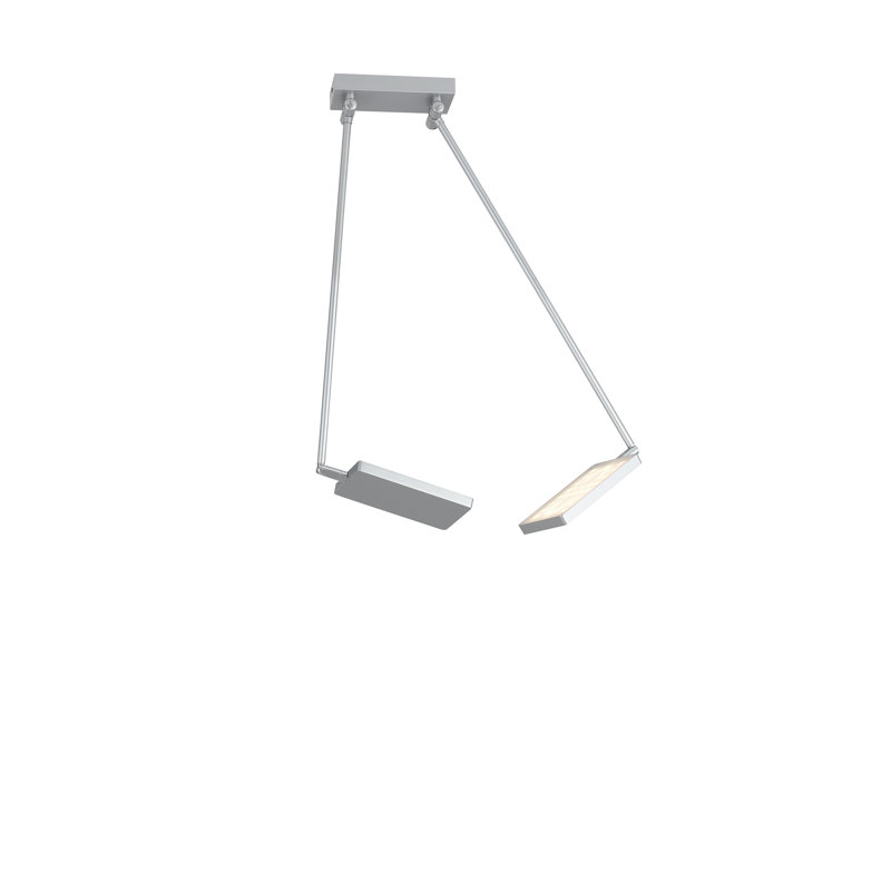 Burlie 1-Light 39cm LED Integrated Flush Mount, Light Grey