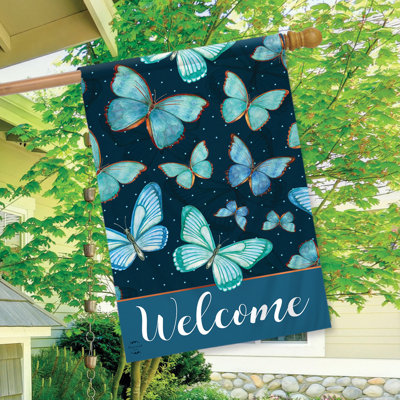 Drapeau de la maison des papillons bleus