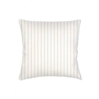 Oreiller en lin beige rayé 26 po x 26 po avec garniture en duvet synthétique