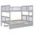 Full Over Full Bunk Bed With  Trundle And Ladder-Gray(Old SKU: LT000204AAE)