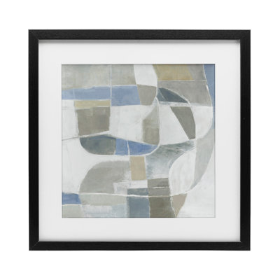 Subtle Flow Geometrics Framed Print Under Glass, design by Hannah Dawson