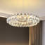 Lustre moderne en cristal de 24 pouces de diamètre avec fil réglable