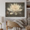 Serenity Blossum Lotus - Art mural en bois de lotus sur bois de pin naturel