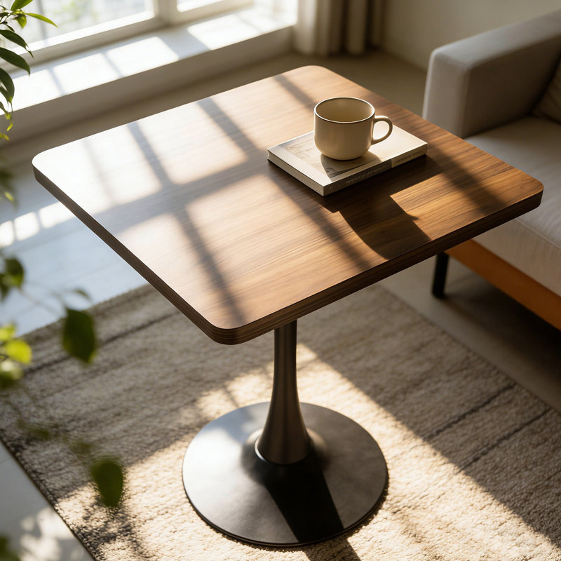 Table de salle à manger carrée, table Tulip, H 28,7 po x L 27,8 po x l 27,8 po