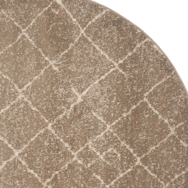 Arshia Tunisia Performance Geometric Rug, Round 6'
