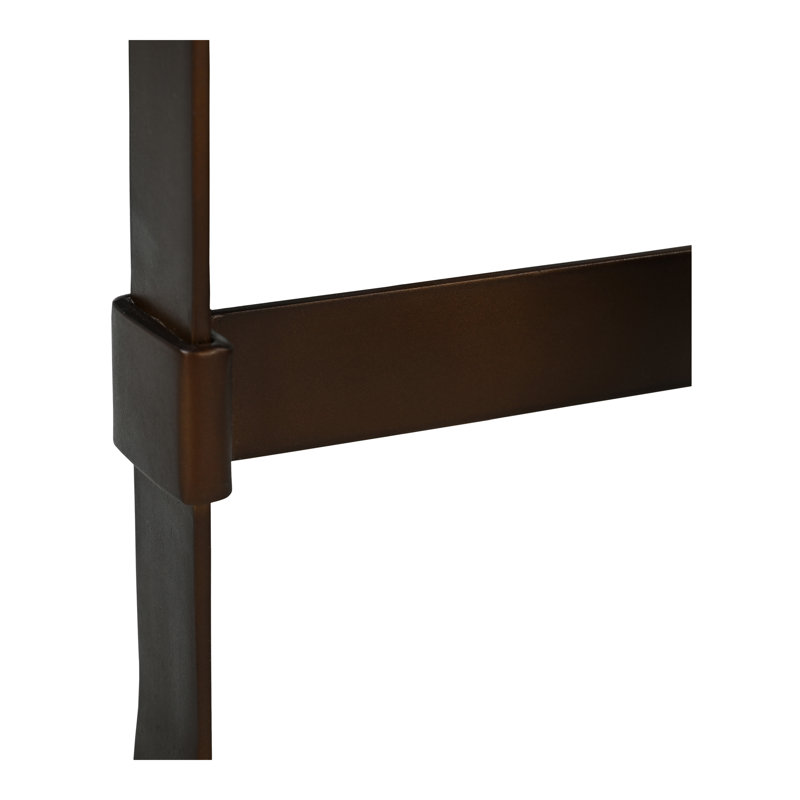 Holli Side Table White Marble, White/Dark Bronze