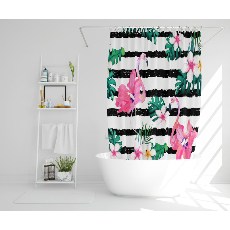 Dominica Polyester Shower Curtain, 168cm H x 168cm W