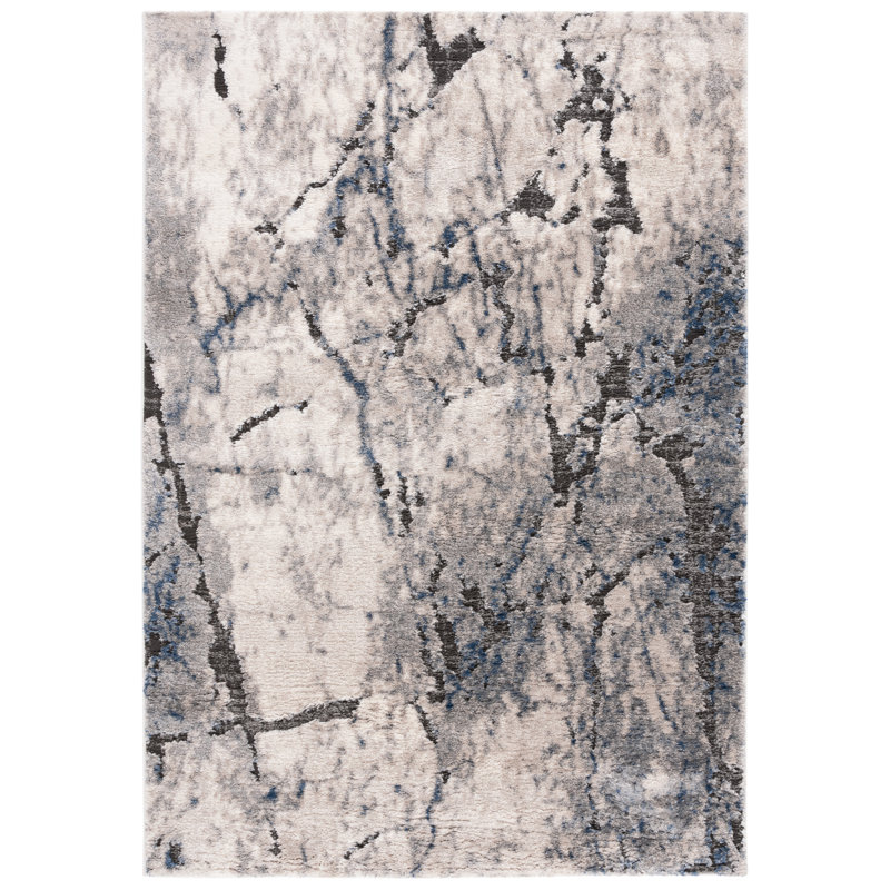 Tapis ivoire / gris clair Dietram 106, Rectangle 8 pi x 10 pi