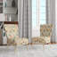 Ivory Boho Accents - Chaise d'appoint rembourrée moderne, chaise d'appoint à motif de chevrons